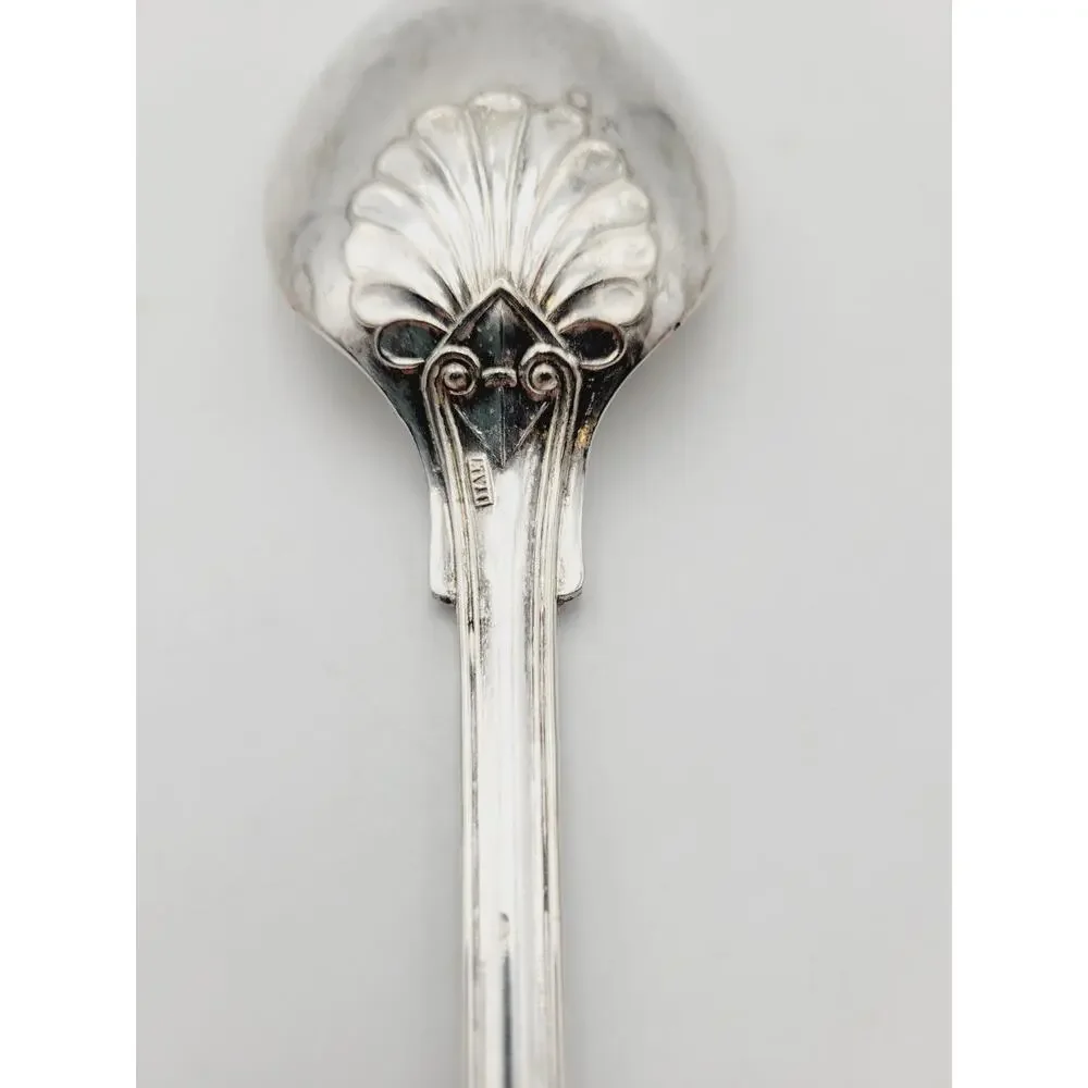 FB Rogers Italy Silverplated Repousse Kings Shell Salad Serving Spoon Discontinu
